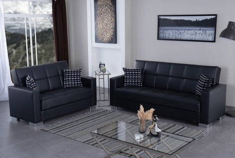 Armada Black PU Collection by Kilim